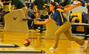 woman bowling